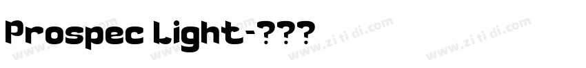 Prospec Light字体转换